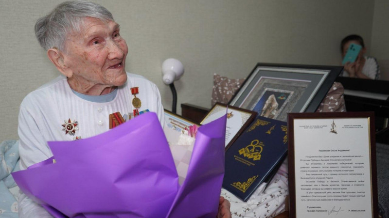 102 года исполнилось ветерану ВОВ в Алматы