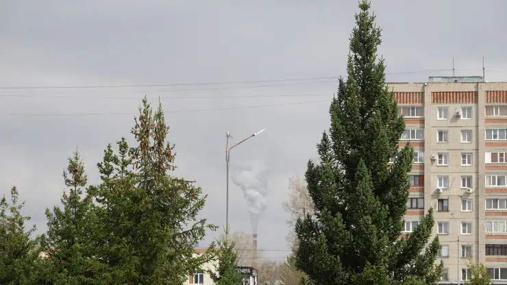 Усть-Каменогорск, дым в городе