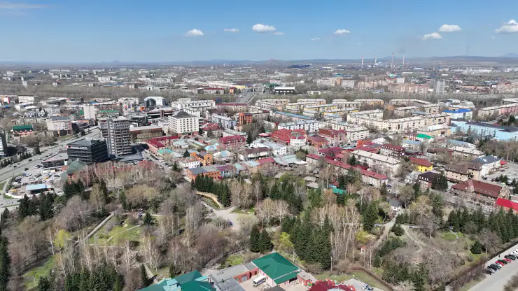 Усть-Каменогорск, вид с высоты