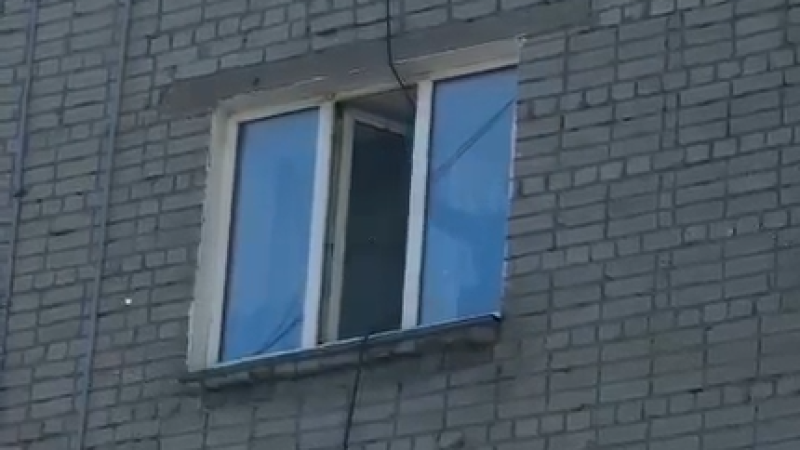 Что делал малыш на краю окна в Павлодаре?