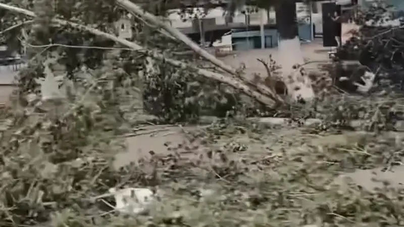 Жители Павлодарской области в шоке: ураган оставил города в режиме ЧС Павлодаре