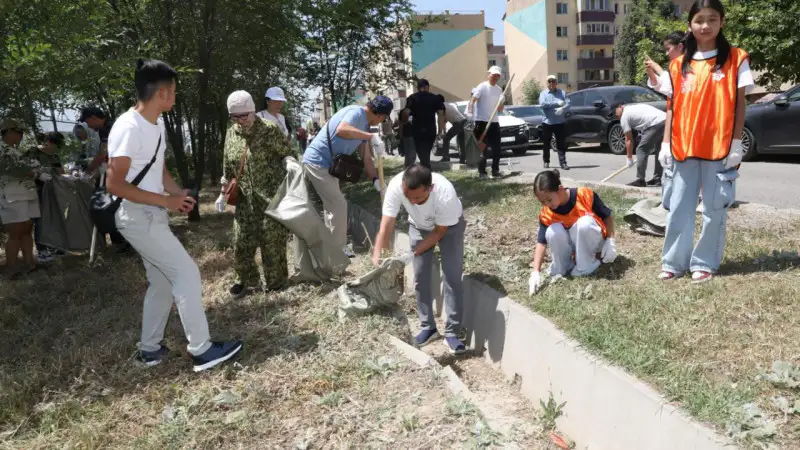Зеленый симфонический оркестр: жители и звезды Алматы сыграли чистоту во дворе Зердели Павлодаре