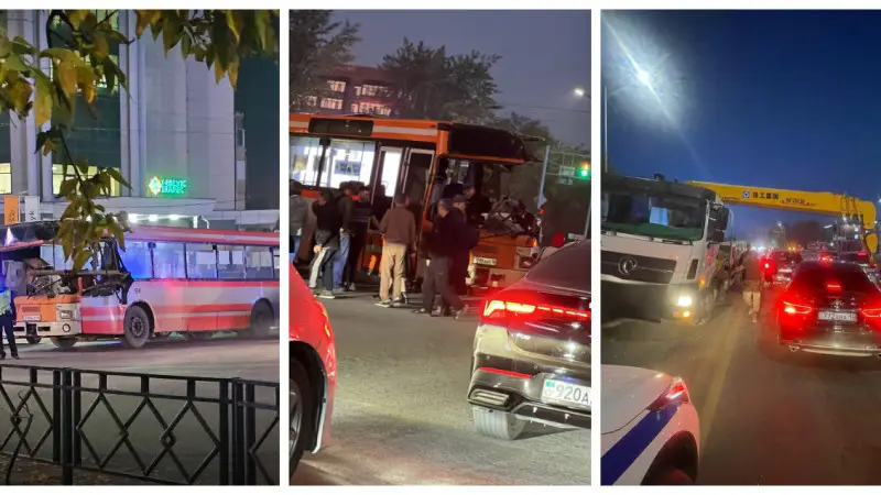 ДТП в Семее: столкновение крана с пассажирским автобусом приводит к серьезным последствиям Павлодаре