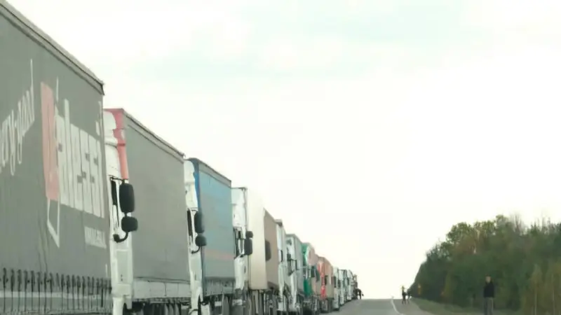 Фуры застряли на границе Казахстана и РФ: очереди вызваны действиями российской таможни Павлодаре