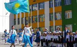 Открытие школы №151 в Шымкенте в День знаний в рамках проекта 'Келешек мектебі'
