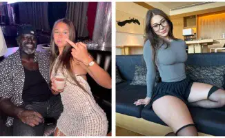 Шакил О'Нил на вечеринке в честь дня рождения актрисы Софи Рейн