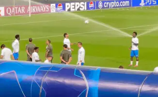 Звёзды мадридского “Реала“ впервые вышли на газон “Центрального“