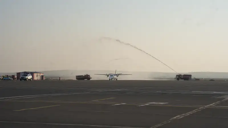 В Шымкенте приземлился третий самолет L-410 для МЧС Казахстана Павлодаре