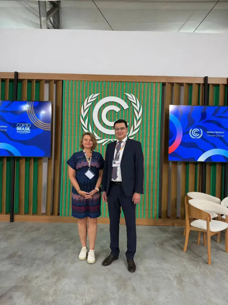 Состоялась двусторонняя встреча вице-министра Мансура Ошурбаева с Главой отдела мобилизации ресурсов и партнерства Исполнительного офиса РКИК ООН Марией Мисовиковой (3)