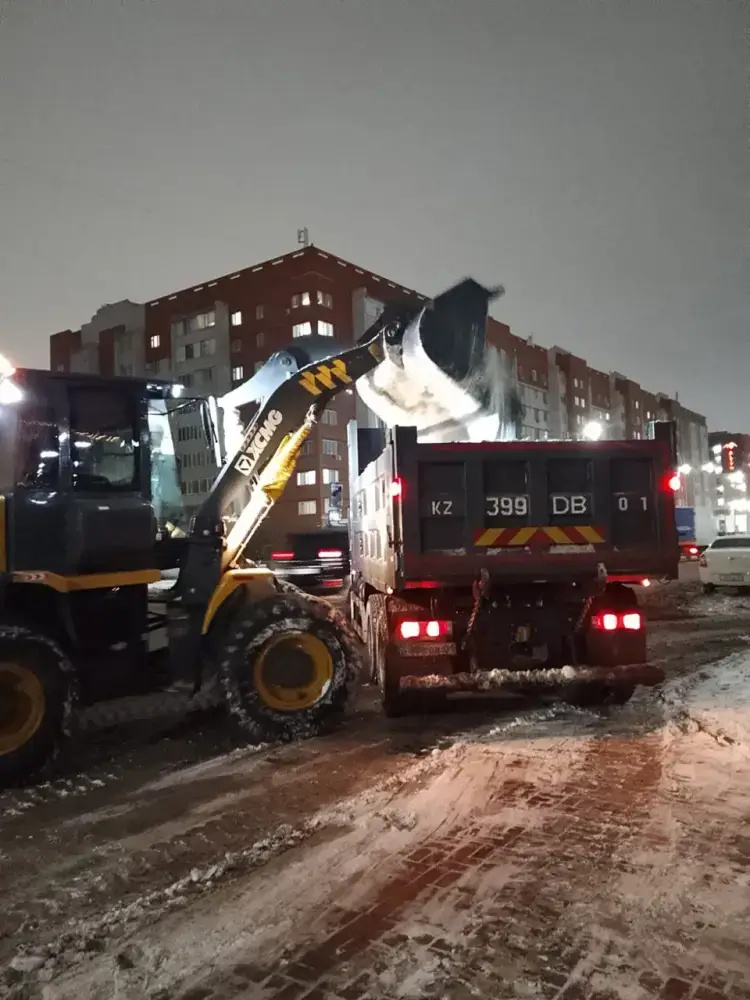 Свыше 2 800 дорожных рабочих вышли на уборку снега в Астане (3)
