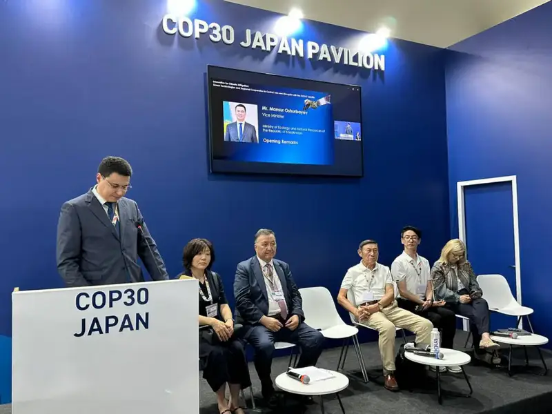 Сессия по инновациям для борьбы с изменением климата: Казахстан и Япония обсуждают применение спутниковых данных и региональное сотрудничество на COP30 Павлодаре