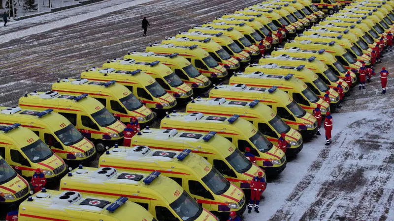 50 новых автомобилей скорой помощи для Костанайской области: церемония вручения ключей Павлодаре