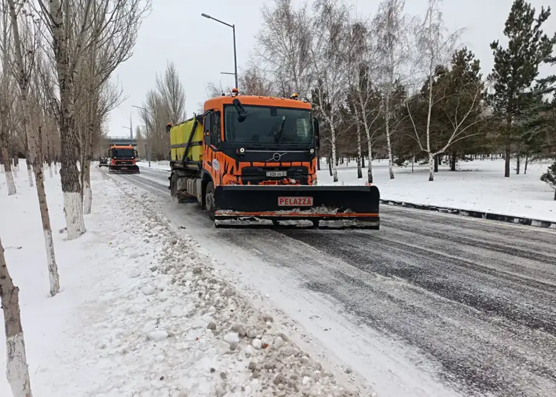 В Астане продолжается активная борьба с зимними погодными условиями: более 800 рабочих и 1220 единиц техники очищают город от снега и наледи Павлодаре