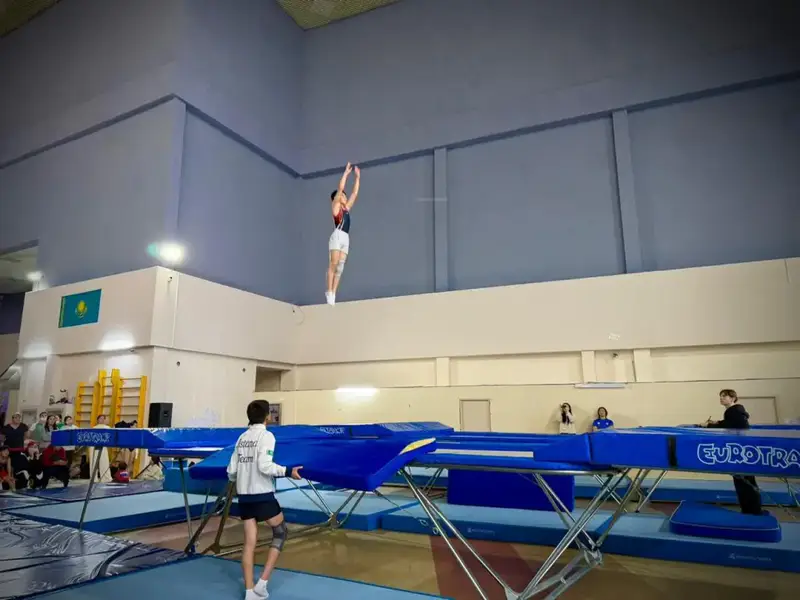 Гимнастический чемпионат в Астане: юные таланты на арене Павлодаре