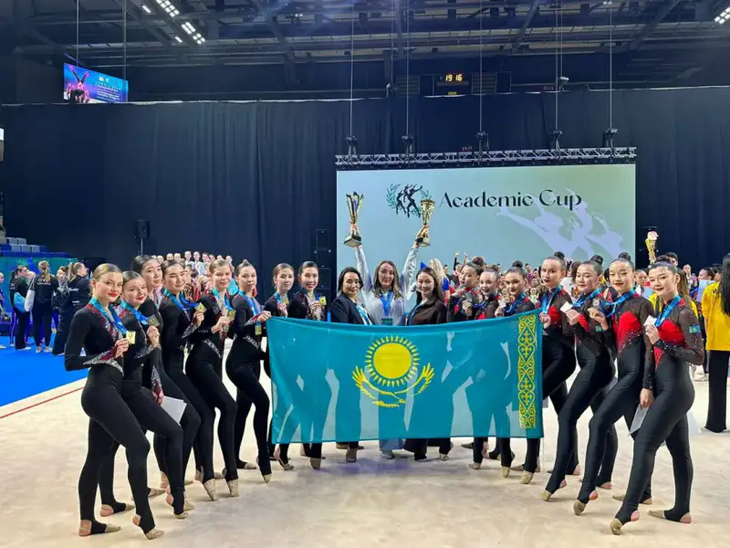 Казахстанские спортсмены по эстетической групповой гимнастике продолжают покорять международные турниры (3)