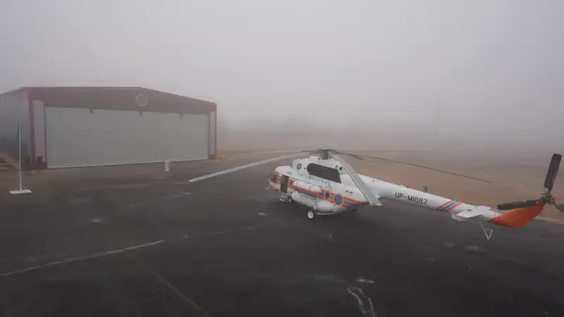 В области Ұлытау введён в эксплуатацию первый авиационный отряд МЧС Казахстана (10)