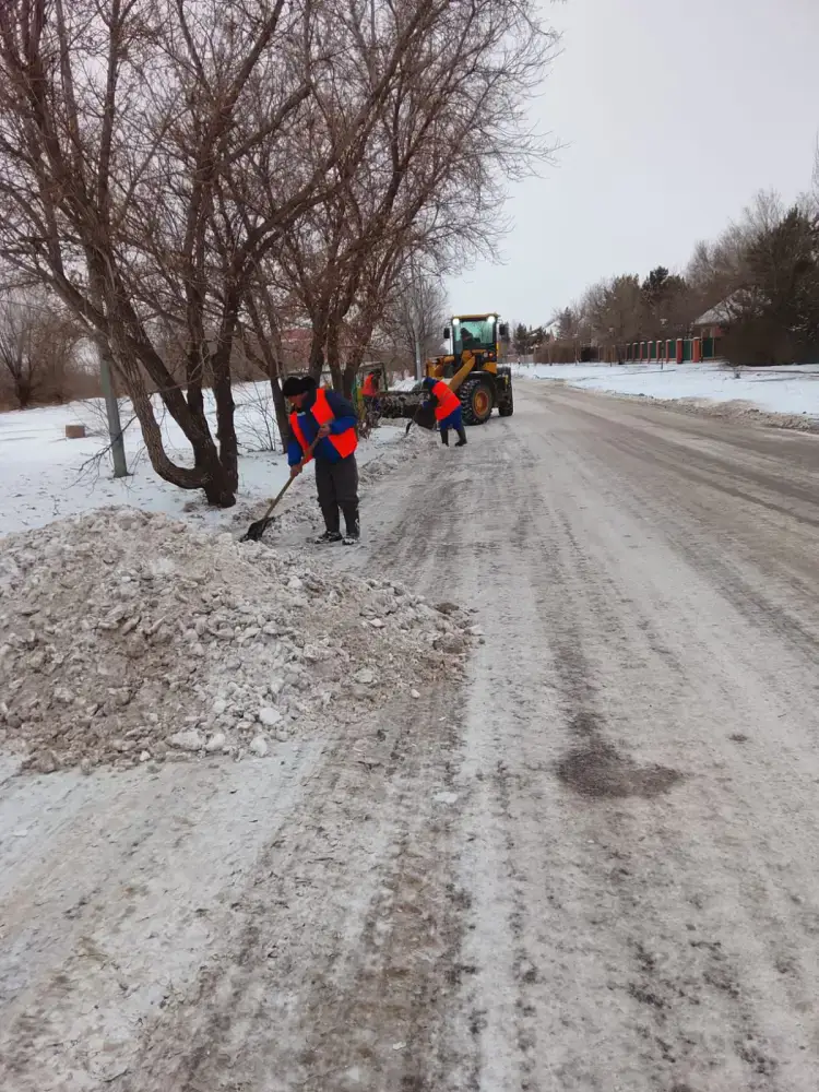 Более 1200 единиц спецтехники задействуют в снегоуборочных работах ночью в Астане (2)