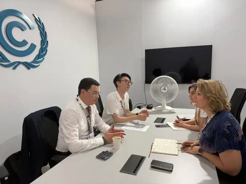 Встреча вице-министра Мансура Ошурбаева с Марией Мисовиковой о климатических обязательствах Казахстана Павлодаре