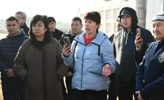 Посещение Акима Алматы Дархана Сатыбалды микрорайона Рахат-Мадениет контроль строительства водопровода и канализации