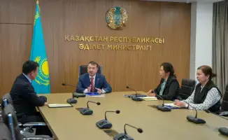 Обсуждение приоритетов развития адвокатуры между министром юстиции РК и новым председателем коллегии адвокатов