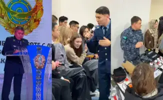 Профориентационная встреча полиции для школьников и студентов в Кокшетау