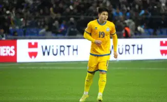 Дастан Сатпаев забил первый гол за сборную Казахстана в матче против Бельгии