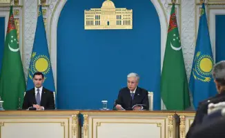 Токаев и Бердымухамедов увеличат товарооборот до миллиарда долларов на брифинге в Астане