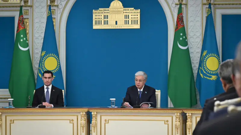 Токаев и Бердымухамедов увеличат товарооборот до миллиарда долларов на брифинге в Астане Павлодаре