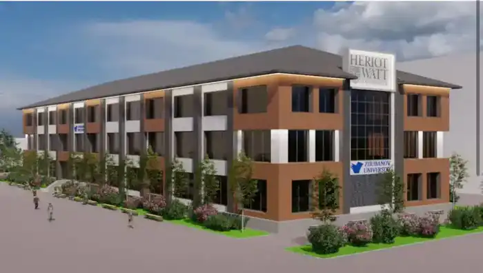 В Актобе ведётся строительство нового учебно-лабораторного корпуса кампуса международного университета Heriot-Watt University. (4)