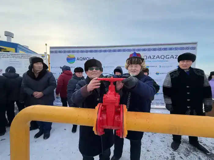Подключение газа в Караоткеле Целиноградского района завершено Павлодаре