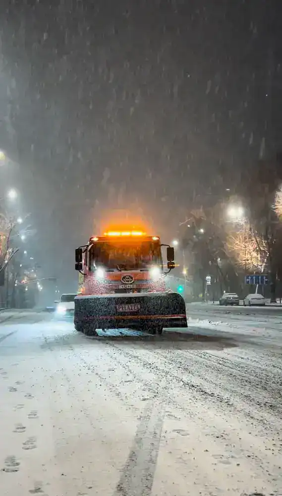 В Алматы коммунальные службы перешли на усиленный режим работы из-за снегопада (3)