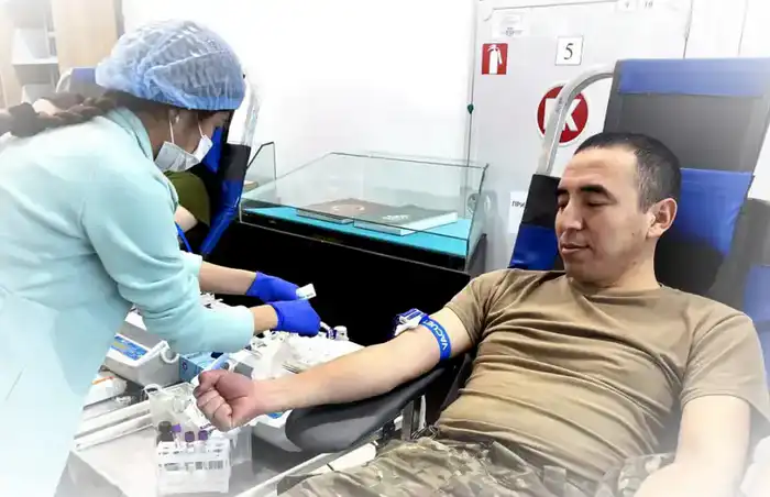 Донорская акция в Национальном университете обороны Павлодаре