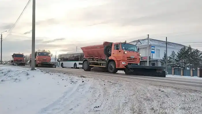 Более 3 000 дорожных рабочих задействованы в снегоуборочных работах в Астане (2)