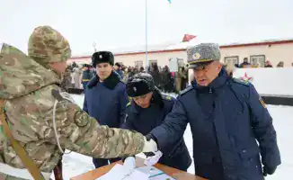 Присяга солдат ПВО в Акмолинском гарнизоне