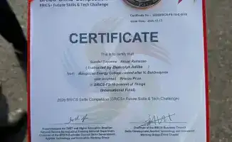 Казахстанские студенты завоевали бронзовую медаль на международном чемпионате BRICS Skills Competition–2025