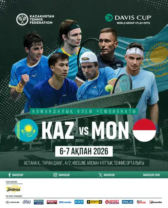 Астана: Казахстан против Монако в Кубке Дэвиса Павлодаре