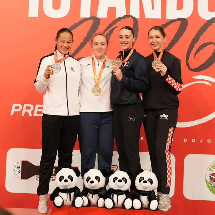 Каратэ Премьер-лига Стамбул 2026 Бэлла Самашева Софья Берульцева Казахстан 3 место Павлодаре