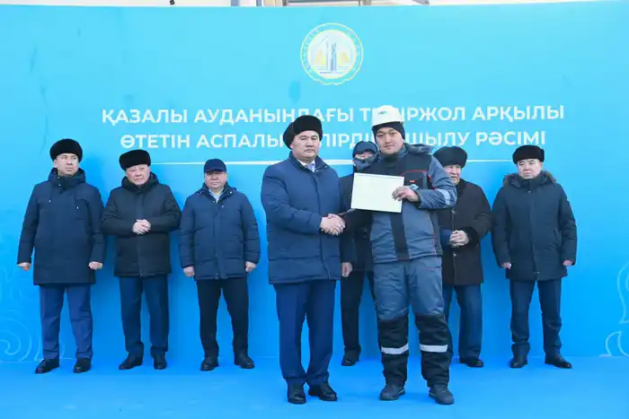 В Казалинском районе введён в эксплуатацию мост через железную дорогу (4)