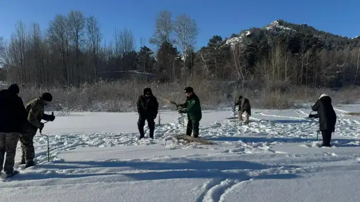 На водоёмах Каркаралинского нацпарка идут зимние аэрационные работы Павлодаре
