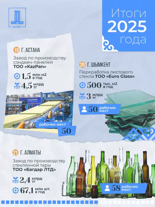 В Казахстане в 2025 году запущено 33 новых промышленных предприятия (5)