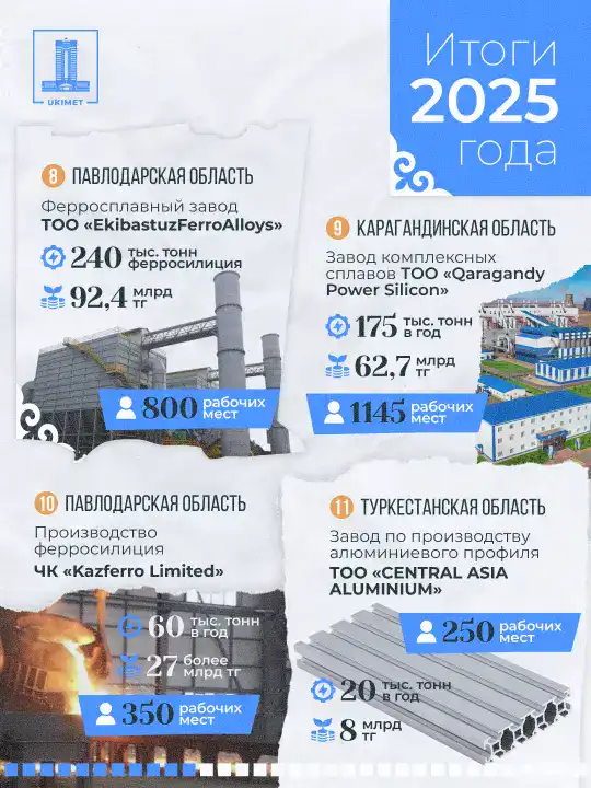 В Казахстане в 2025 году запущено 33 новых промышленных предприятия (8)