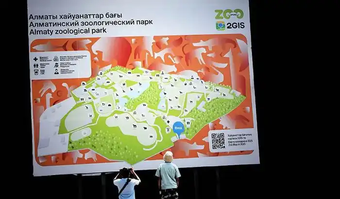 Приём использованных новогодних ёлок в Алматинском зоологическом парке Павлодаре