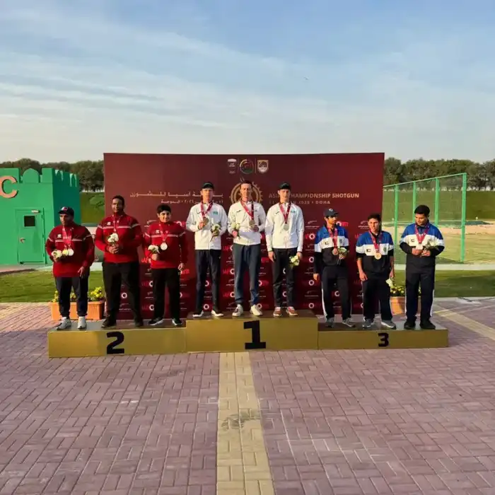 Столичный стрелок завоевал золото и бронзу на чемпионате Азии по стендовой стрельбе (6)