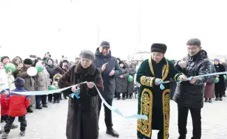 Новый дом культуры в селе Копбирлик в области Жетісу