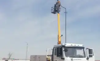 В Аксуатском районе ведутся работы по уличному освещению