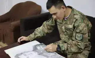 Портреты героев Великой Отечественной войны от военнослужащего для музея Национальной гвардии