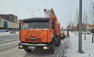 Снегопад в Астане вывезено более 23000 кубометров снега за ночь