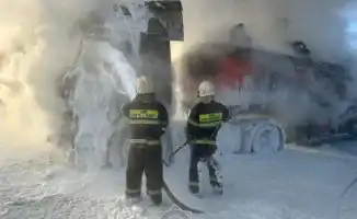 Пожар на территории ТОО в Жанаауыле: один пострадавший