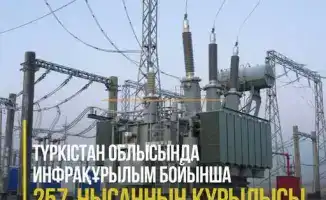 В Туркестанской области завершено строительство 126 объектов из 257 запланированных инфраструктурных проектов