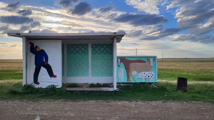 Остановка в районе села Далабай, Акмолинская область